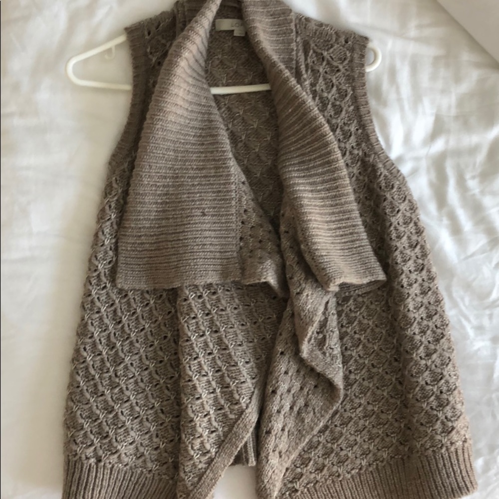 Loft S shawl sweater vest